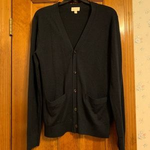 Men’s Wool Club Monaco Cardigan Black Sz XS.
